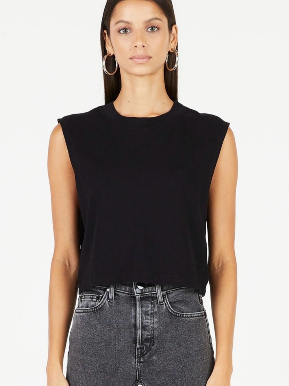 COTTON CITIZEN NWOT TOKYO MUSCLE TEE IN VINTAGE BLACK